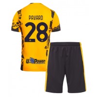 Camisa de Futebol Inter Milan Benjamin Pavard #28 Equipamento Alternativo Infantil 2024-25 Manga Curta (+ Calças curtas)